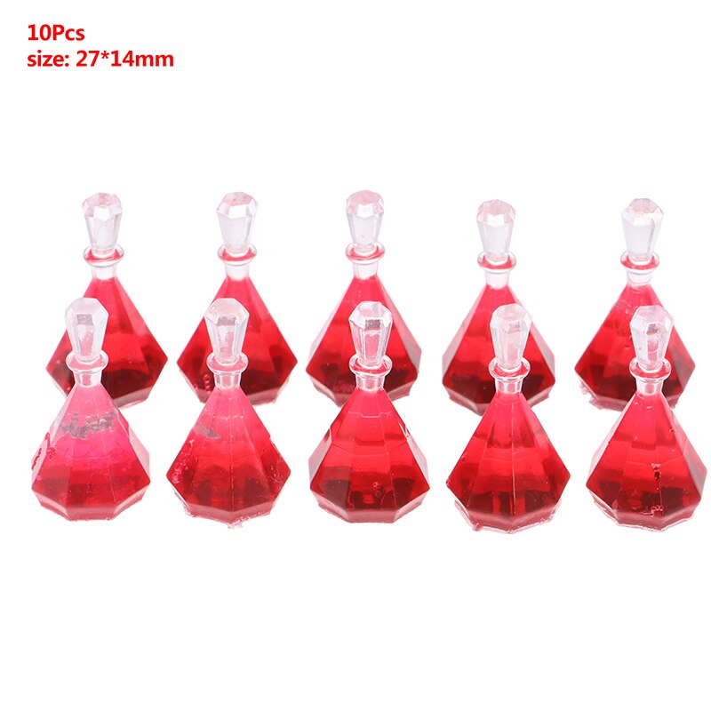 10pcs/set 1:12 Dollhouse Miniature Wine Bottle Whisky Simulation Drinks Model: a4