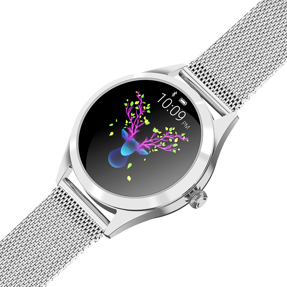 KW10 Smart Uhr Frauen Schöne Armband IP68 Wasserdicht Heart Rate Monitor Schlaf Überwachung Zifferblatt Smartwatch IOS Android: C