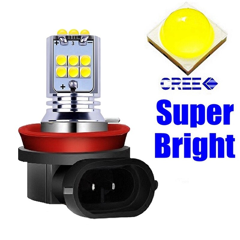 1 stuk H11 H8 Super Heldere LED Auto Mistlicht Auto Anti Fog Light Driving Lamp 6000 K Wit 3000 K Geel