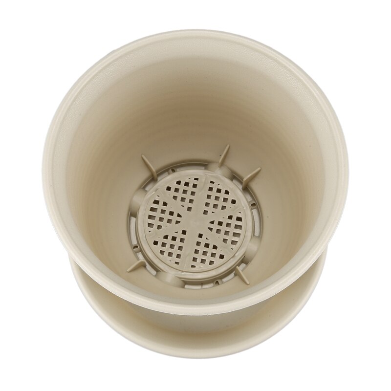 5.9 inch plastic plantenbakken met schotelset,  of 10,  zaaibakken voor kwekerijen, voor bloemen, kruiden en cactussen, binnen en buiten