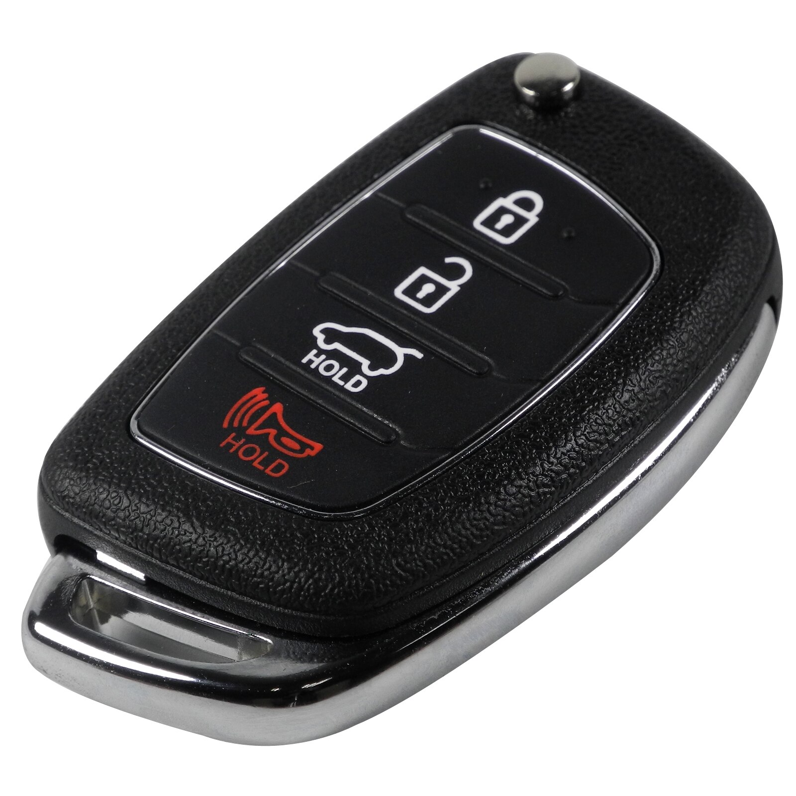 Jingyuqin-clé télécommande à 3 boutons de remplacement 3/4 boutons, housse de protection pour voiture Hyundai IX35 i20, lame non gravée: 4b / hy20