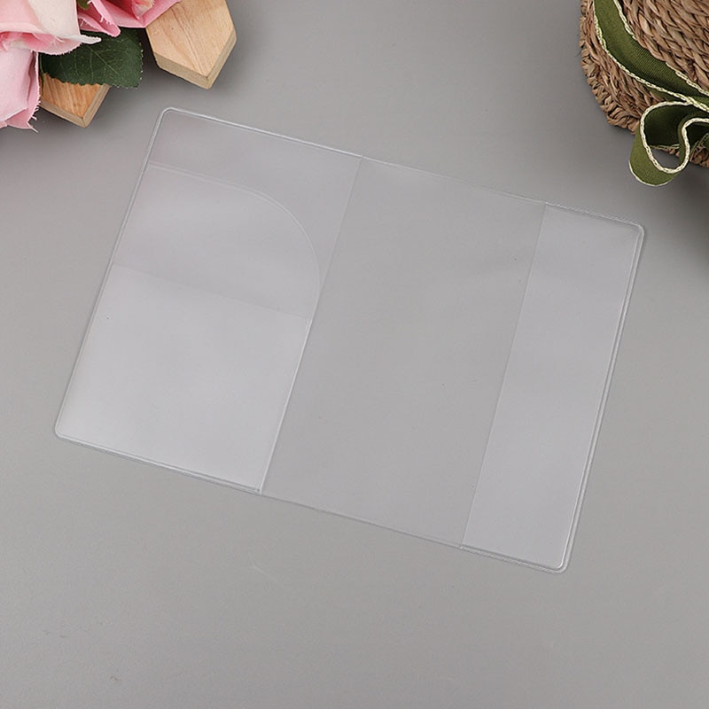 Maat 13.3*18.8Cm Pvc Transparante Scrub Paspoort Cover Clear Card Id Cover Case Voor Reizen Paspoort Tassen Paspoort tassen