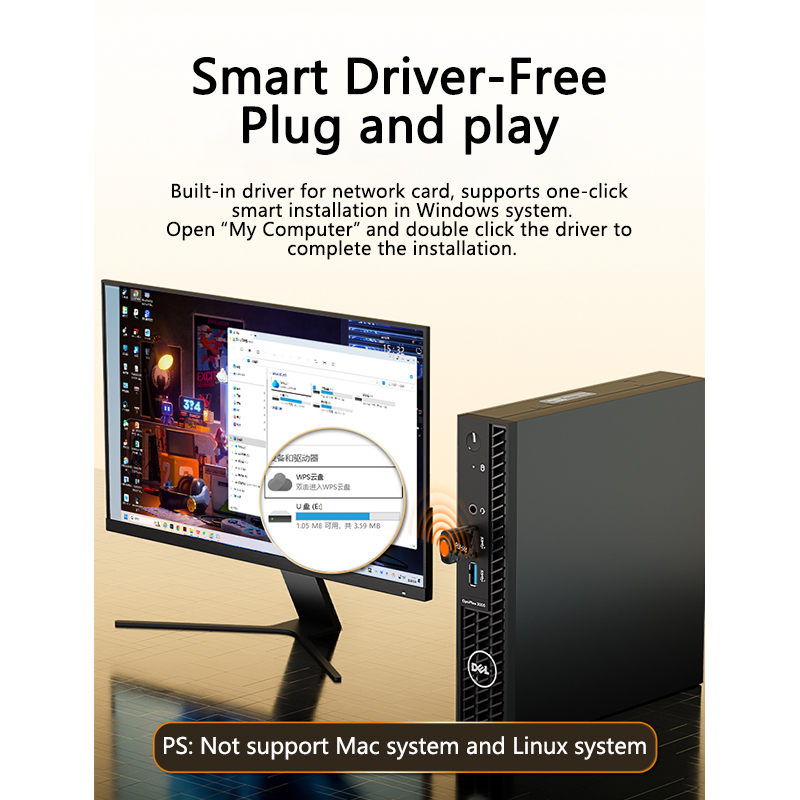 WIFI6 AX900 USB Bluetooth 5.4 Wireless Adapter Dual Band 2.4G&5GHz 900Mbps Network Card Receiver Dongle Driver-free For Win10/11