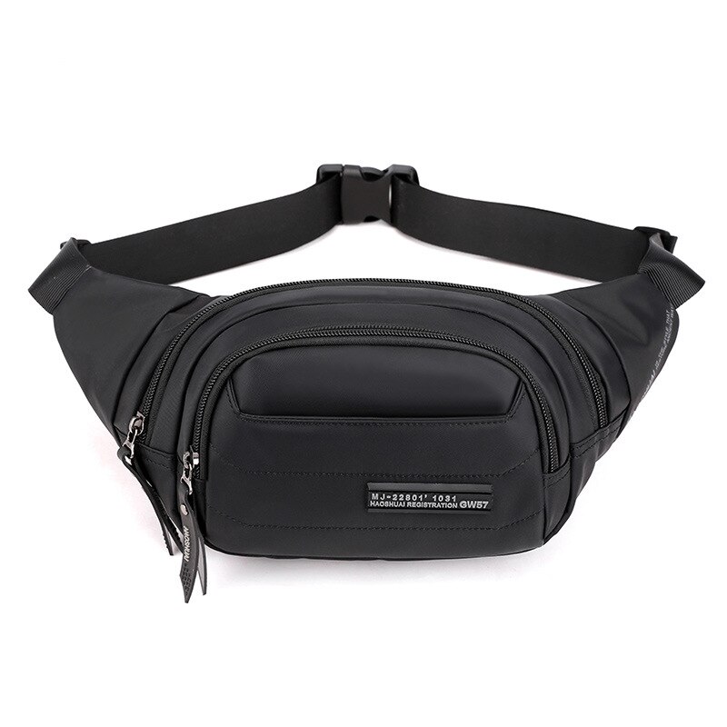 Mannen Riem Tassen Outdoor Vrouwen Borst Zak Oxford Schouder Diagonaal Packs Casual Telefoon Houder Fanny Pack Hip/Bum Zakken: Black