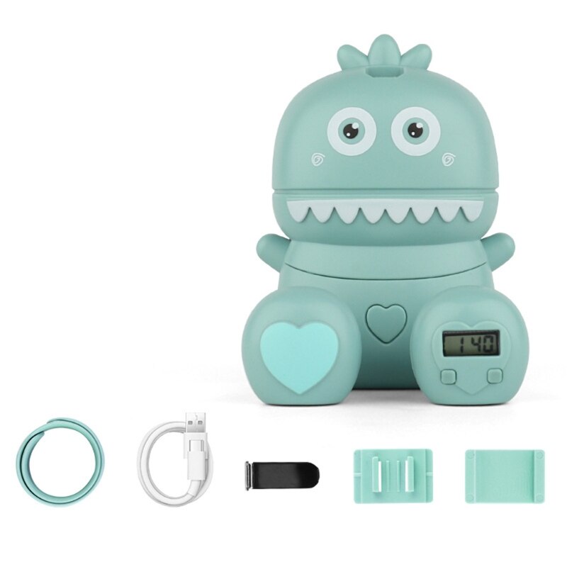 Ventilatore USB indossabile portatile mostri dei cartoni animati design orologio per bambini ventilatore supporto per telefono ventilatore USB ricaricabile 3 attrezzi per bambini