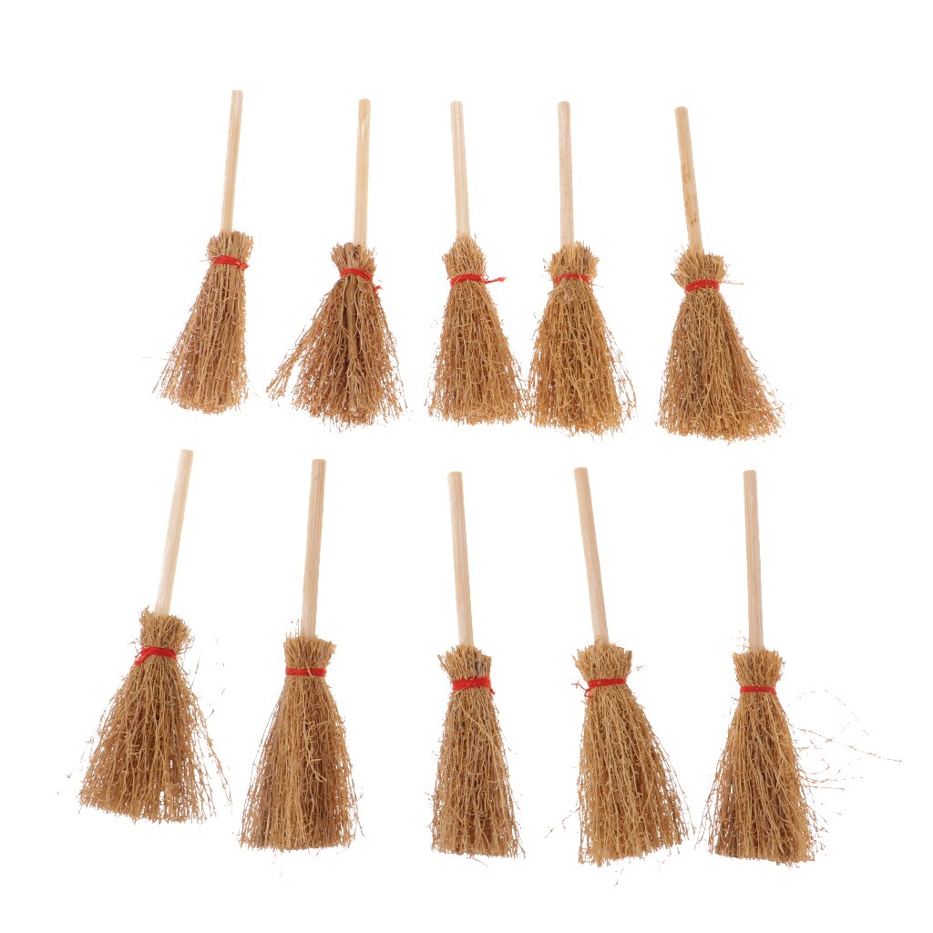 1/12 puppenhaus Miniatur Bambus Besen einstellen Puppe Haus Haushalt Reinigung Werkzeug