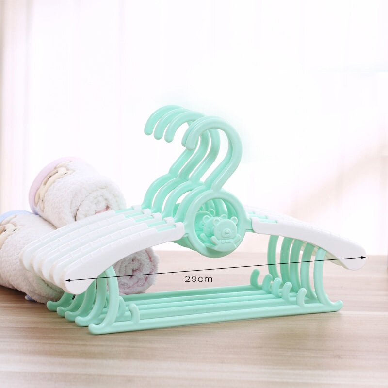 Perchas duraderas para ropa de bebé, ropa telescópica, colgadores de ropa de dibujos animados para niños, percheros de plástico para bebé, 1 ud.: Green