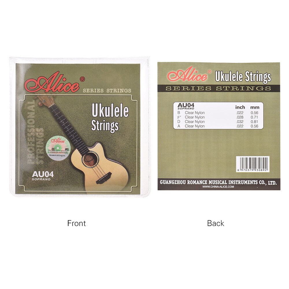 4 kpl/setti sopraano ukulele ukelele uke kielet nylon ukulele kielet varaosa kielisoitin