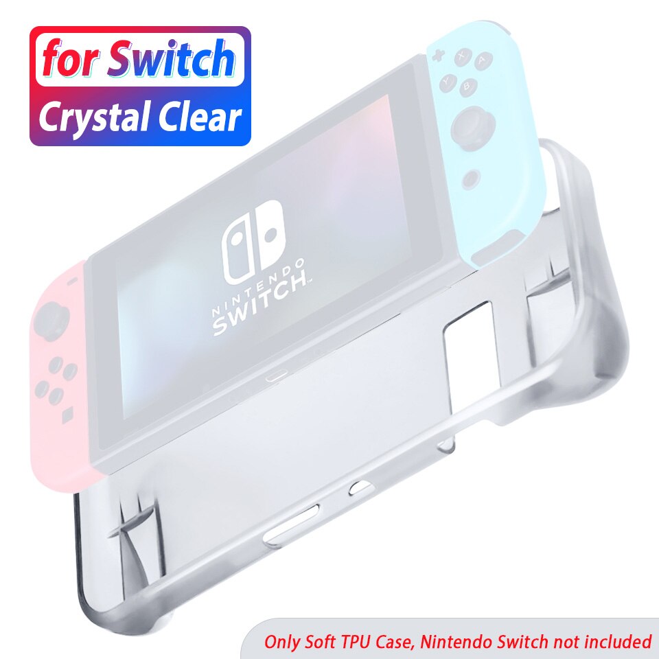 Soft Silicone Cover for NS Switch Lite Capa Protective Silicon Fundas TPU Coque Shells for Nintendo Switch Lite Case Clear Black: Clear-Switch