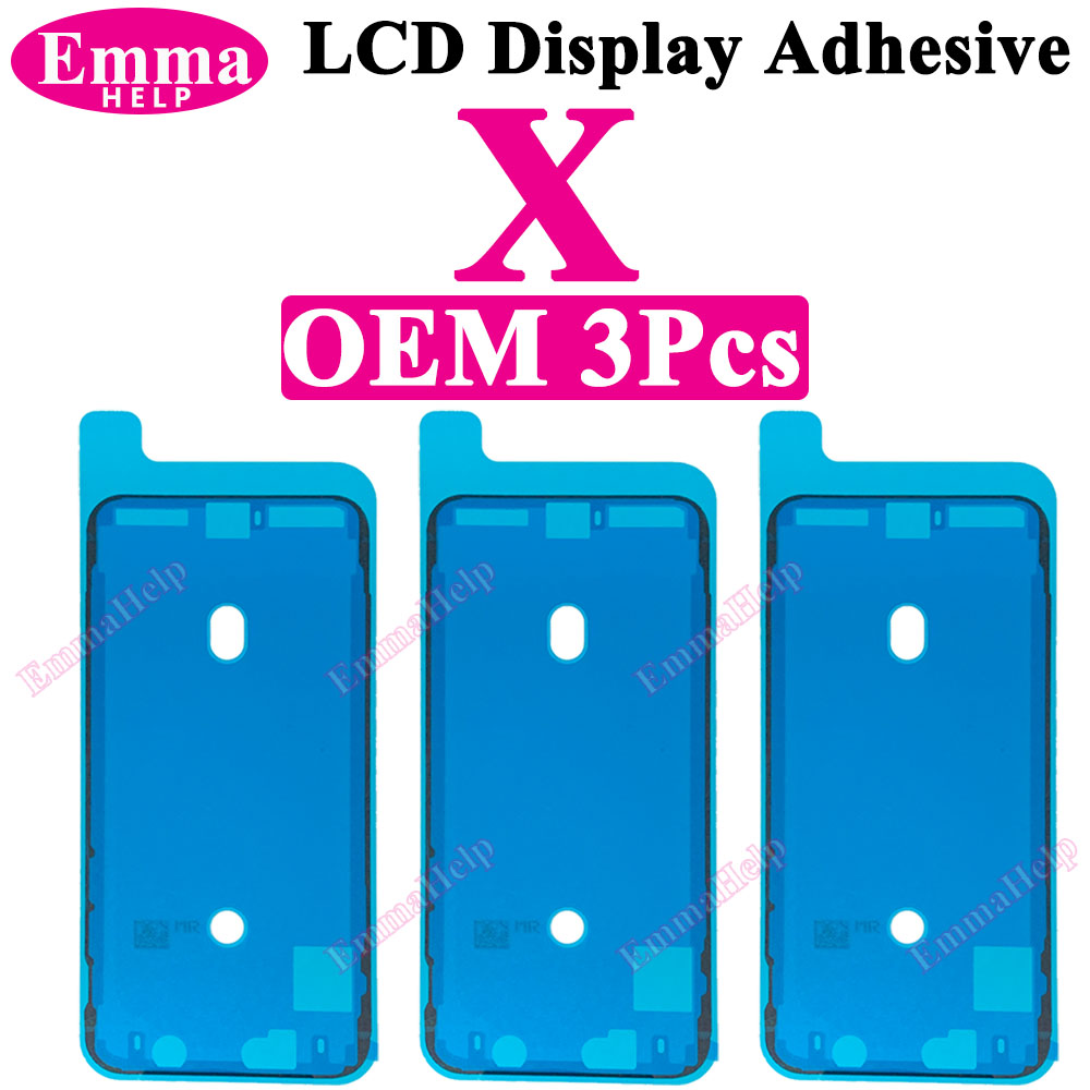 EmmaHelp 3pcs OEM LCD Screen Display Glue Waterproof Sticker for iPhone 11 12 13 7 8 Plus XS X 14 Adhesive Frame Seal Tape