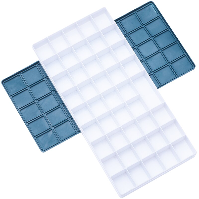 12/24/36/48 Lattice Rubber Cover Pigment Palette Gouache Watercolor Acrylic Pigment Block Box