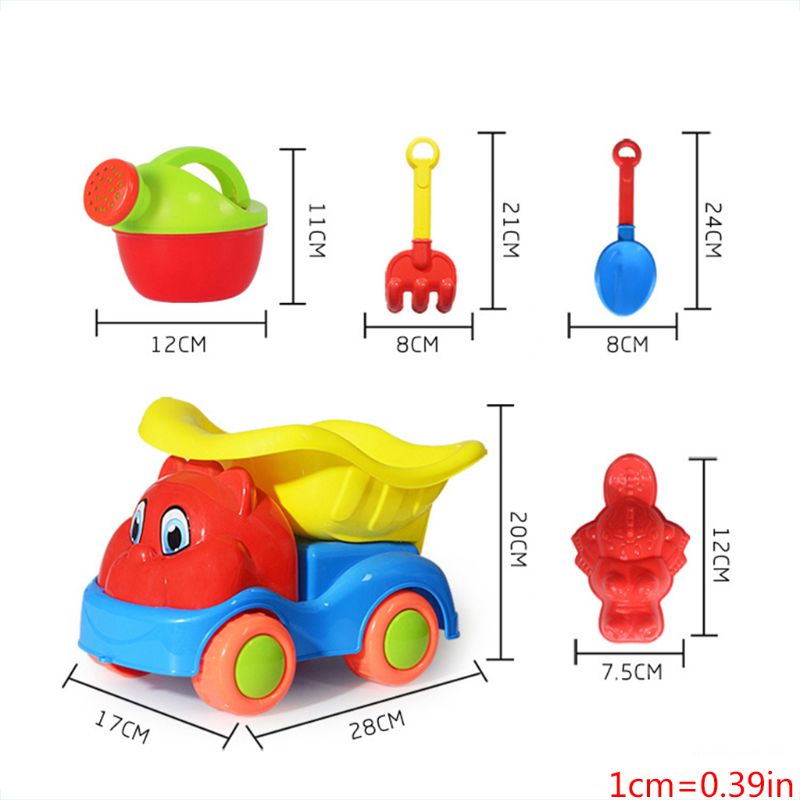 1 Set Beach Toys for Kids Baby Children Playing Game Sand Mould Cartoon Bucket Pail Children Sandbox Set Kit Toys: M