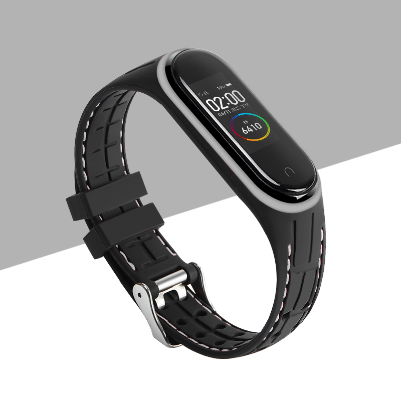 Silikone til xiaomi mi band 4 rem armbånd sport gummi urrem udskiftning smartwatch rem til mi band 3 4 5 6 7 armbånd