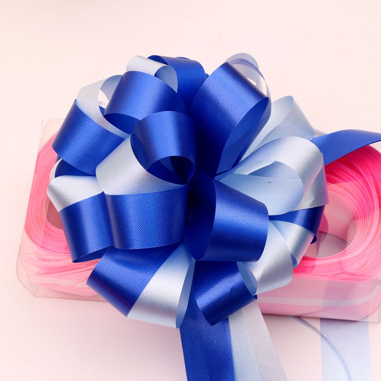 1 stk easy pull sløyfebånd dekorative pull blomst bånd håndlaget gjør-det-selv ferdig bundet satengbånd pakke sløyfe