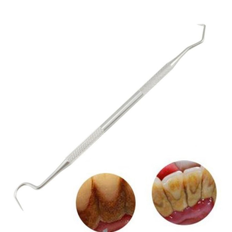 Double-ended Tooth Scaler Dentistry Instrument Dental Examine Teeth Cleaning Tool Stainless Steel Tooth Care Tool