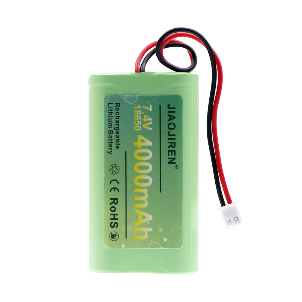 18650 7.4V lithium battery 4000mAh rechargeable 18650 battery pack for megaphone speaker with protection board 7.4V XH2.54 PLUG