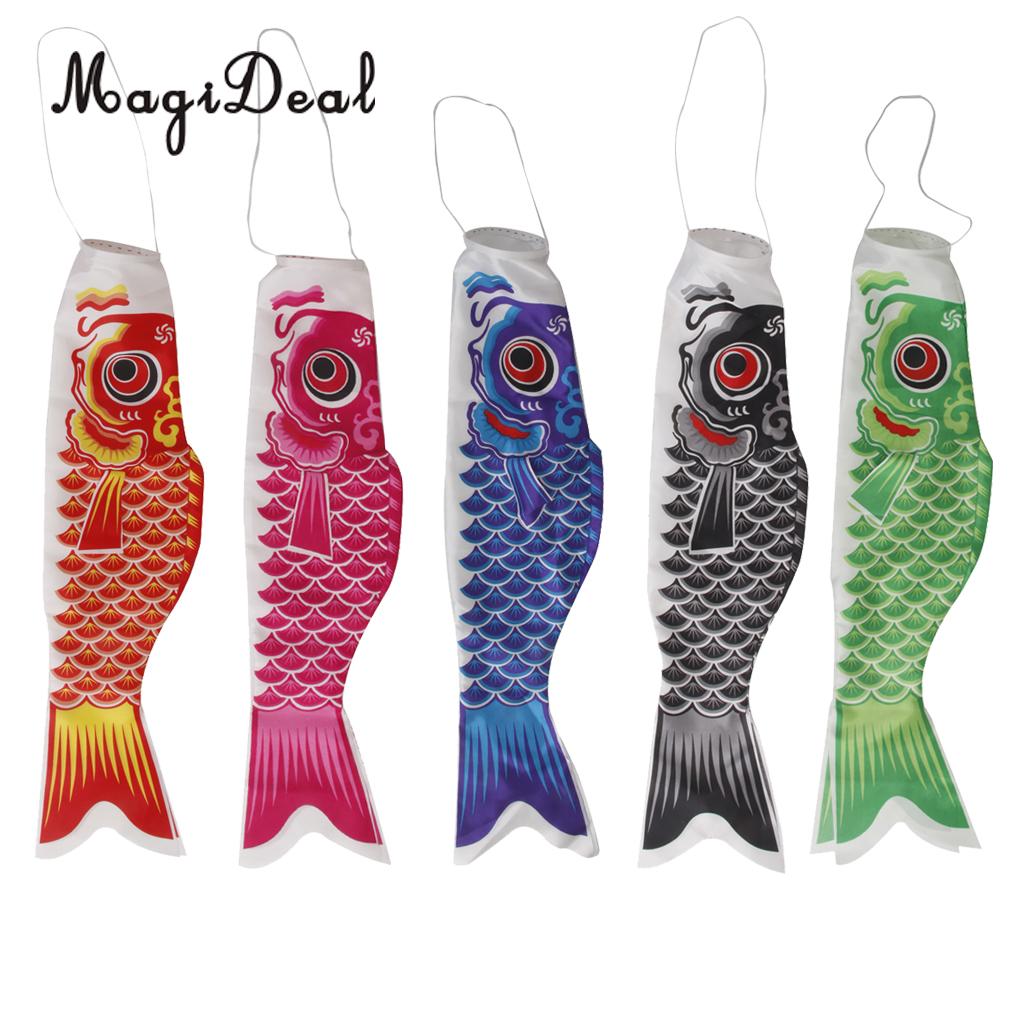 MagiDeal-masque à vent japonais | 40cm/55cm/70cm/100cm/150cm, drapeau carpe Koi Nobori poisson voilier décoration de fête à domicile