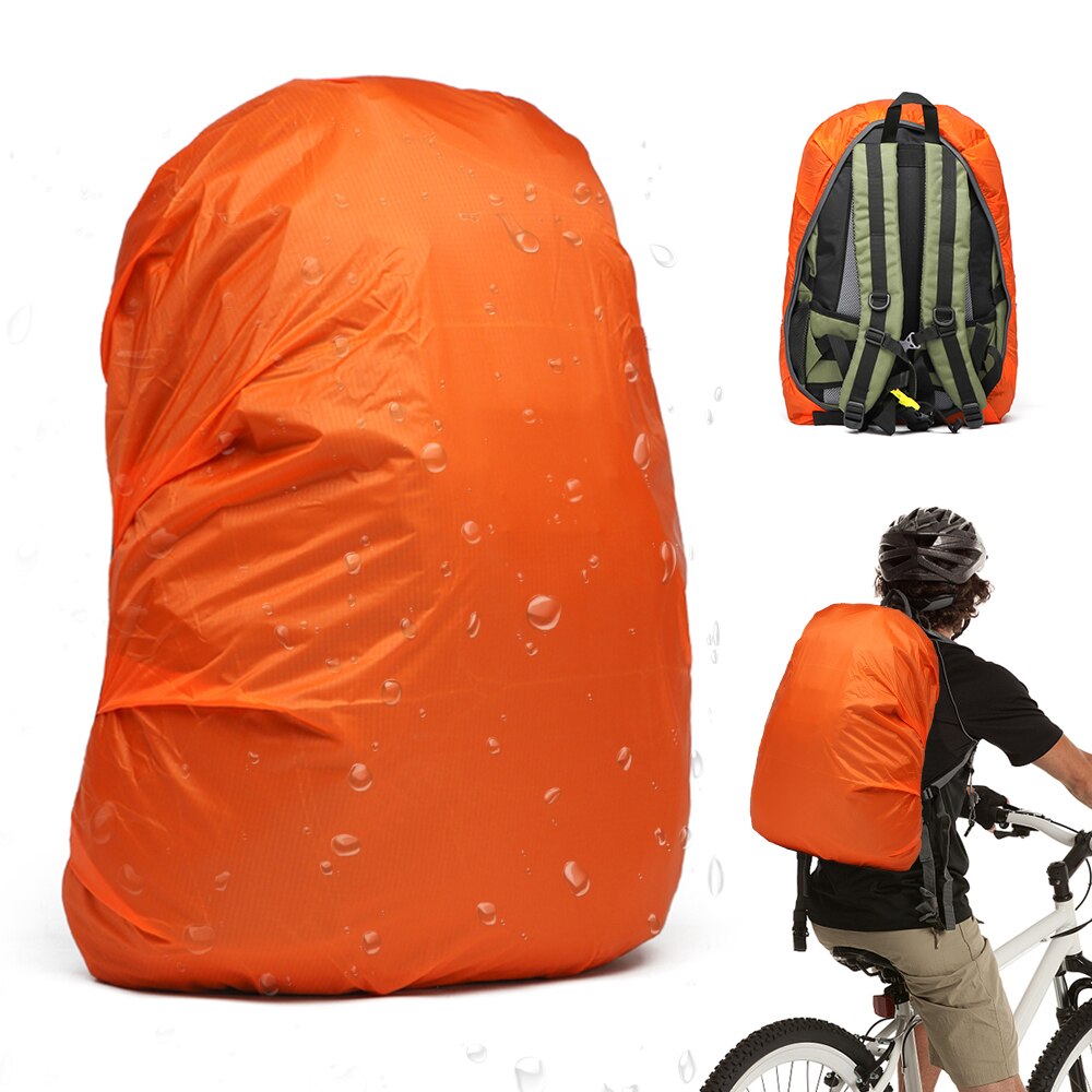 Waterproof Backpack Cover 30-45L Adjustable Bag Rain Cover for Cycling Hiking Camping Traveling Dust Raincover