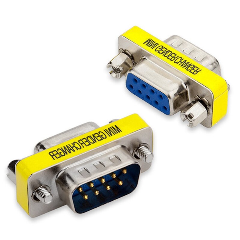 DB9 Computer Video Adapter DB9 Male to Female Serial Port to Hole 9 Pin VGA Female Cable Adapter