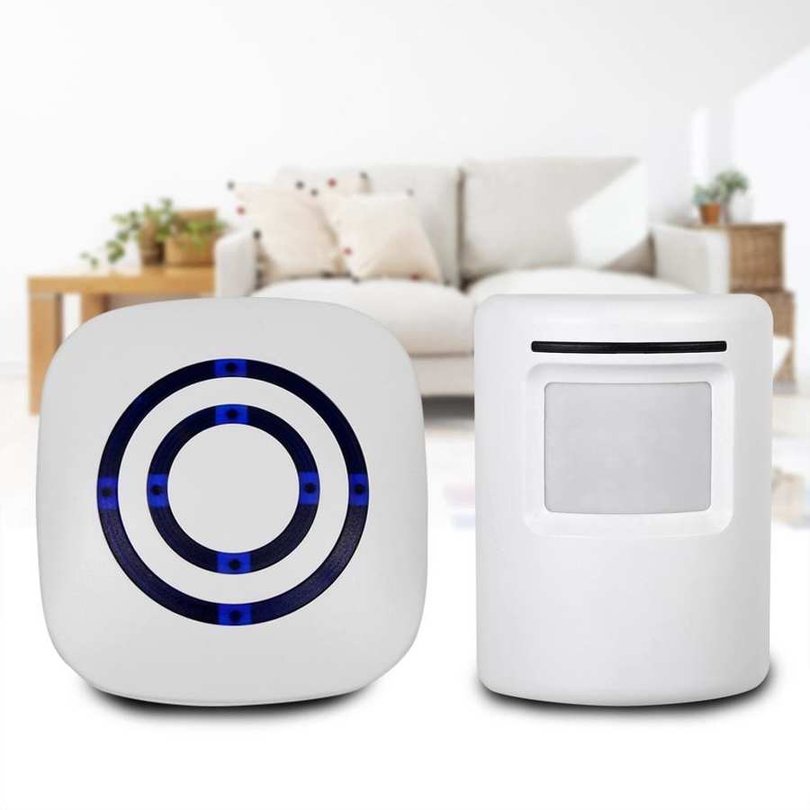 Smart Door Bell Motion Sensor Wireless Doorbell Alert Secure System Home Security Alarm Doorbells for Driveway Patrol Garage