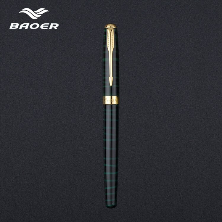 Baoer 388 Vulpen Pluma Fuente Stylo Pluim Vulpennen Selling Authentieke Penna Stilografic Relatiegeschenk Pen: 388lvcaigangbi