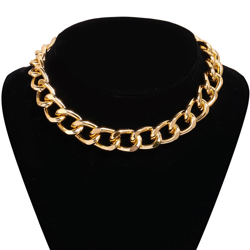 17km gouden grote kettingen voor dames heren hiphop vintage dikke ketting choker kettingen sieraden feest: Default Title