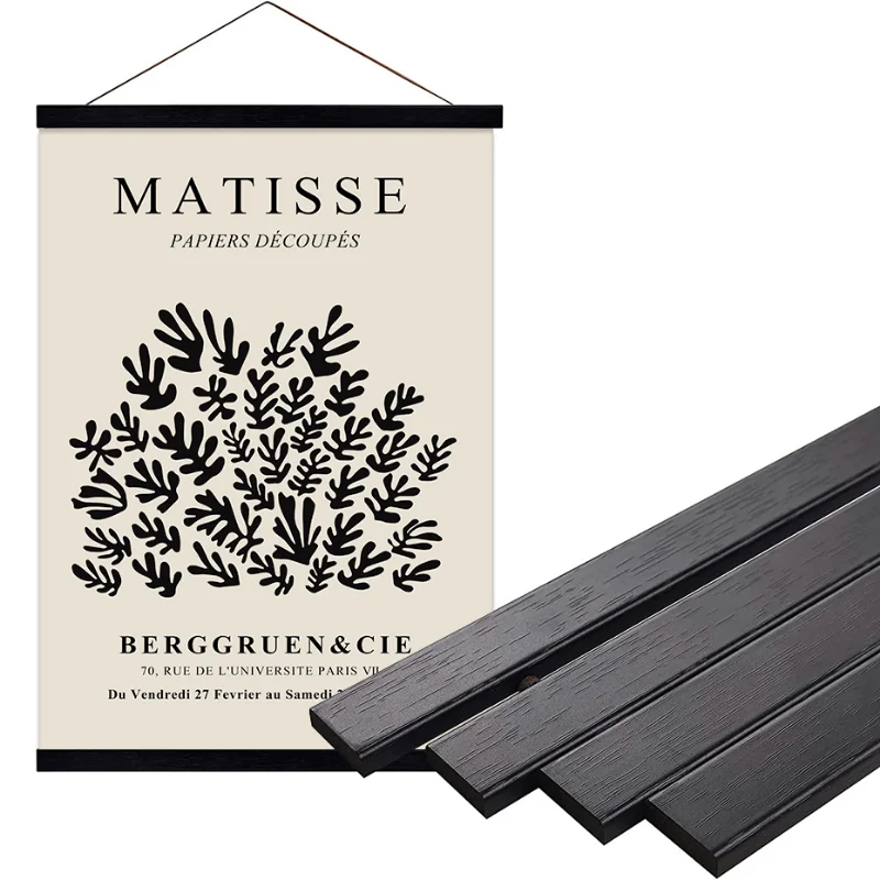 Houten fotolijsten DIY magnetische frame fotohangers ophangset voor posters canvas prints kunstwerk voor kamer interieur kunst aan de muur: 7 inch / Clear