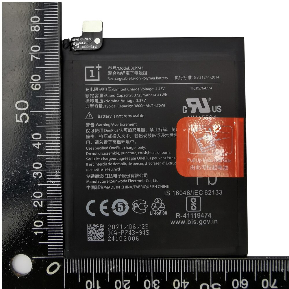 Original Battery BLP743 3800mAh For Oneplus 7T One Plus 7T Phone Battery High Capacity OnePlus Phone Batteries Free Tools