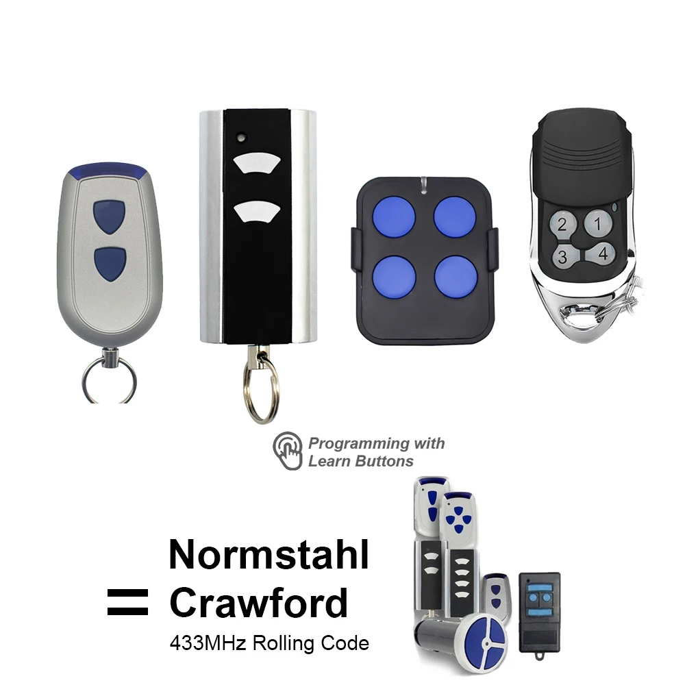 4 Stile Normstahl / Crawford Garagentor-Fernbedienungstor EA433 4K 2KS 2KM RCU433 2K 4K CRAWFORD T433-4 N 002800 433,92 MHz