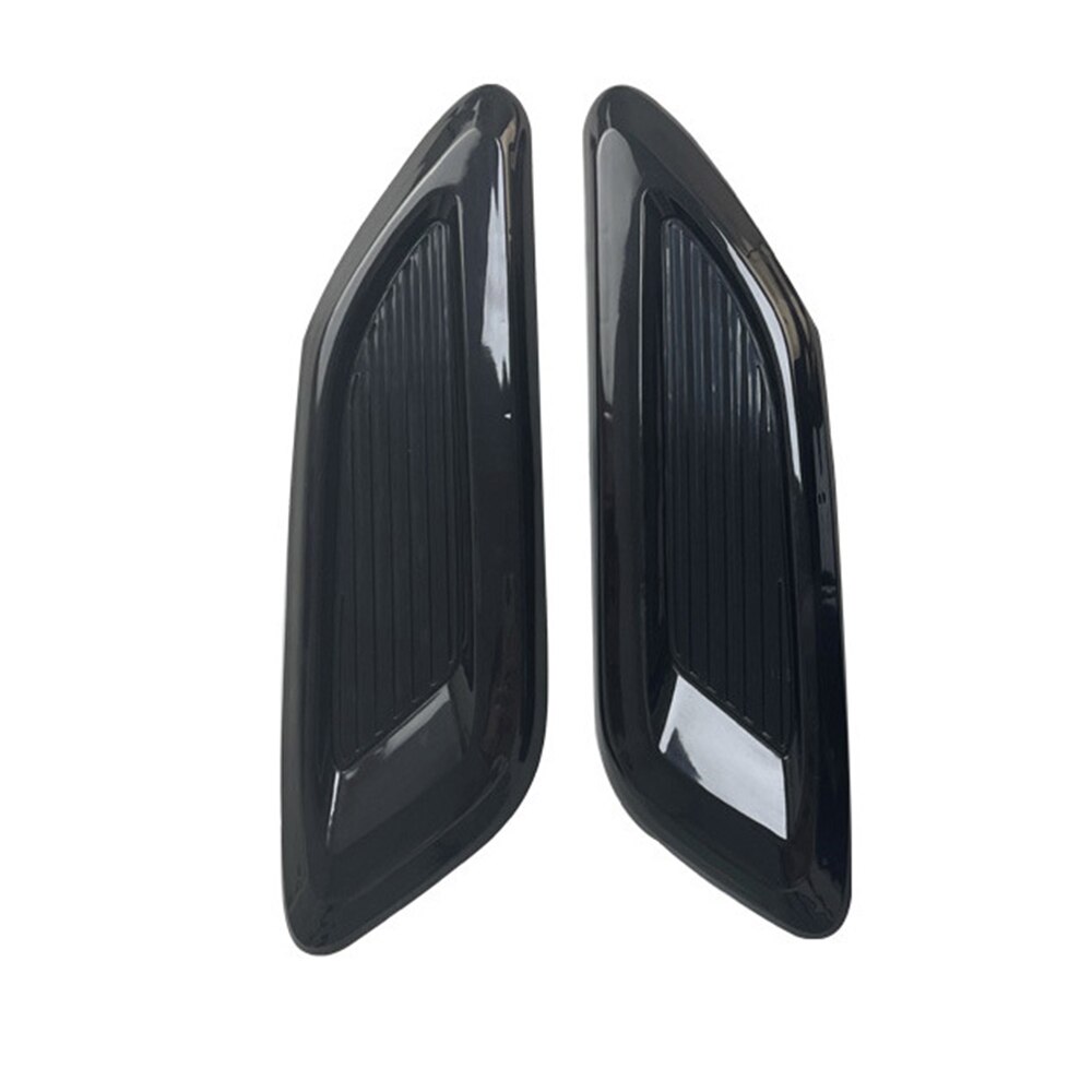 2pcs Universal Carbon Fiber Style Hood Vents For Mustang Air Flow Intake Hood Self-Adhesive Louver Window Cooling Panel