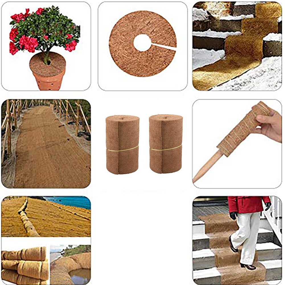 Kokosmat Bulk Roll Tuin Muur Patio Planter Bloempot Kokosnoot Coco Liner Roll Voor Opknoping Manden Mat Fibre Mand pad Bruin