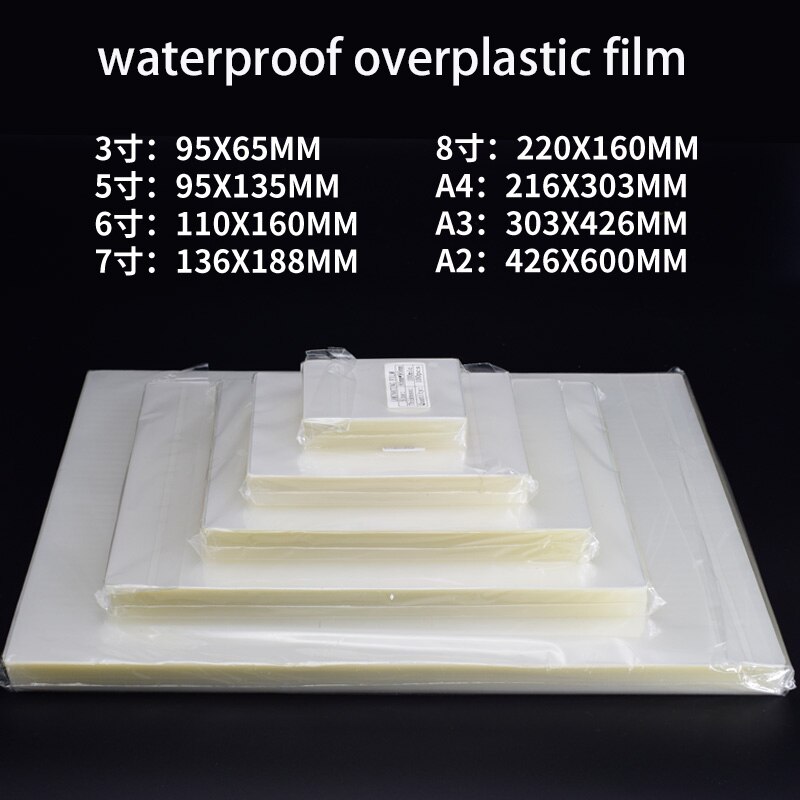 A4/6R /5R/4R/3R/2R Plastic Film Familie Foto Hoge Gloss Doorschijnend Krimpkous film &#39;S Waterdichte Overplastic Film