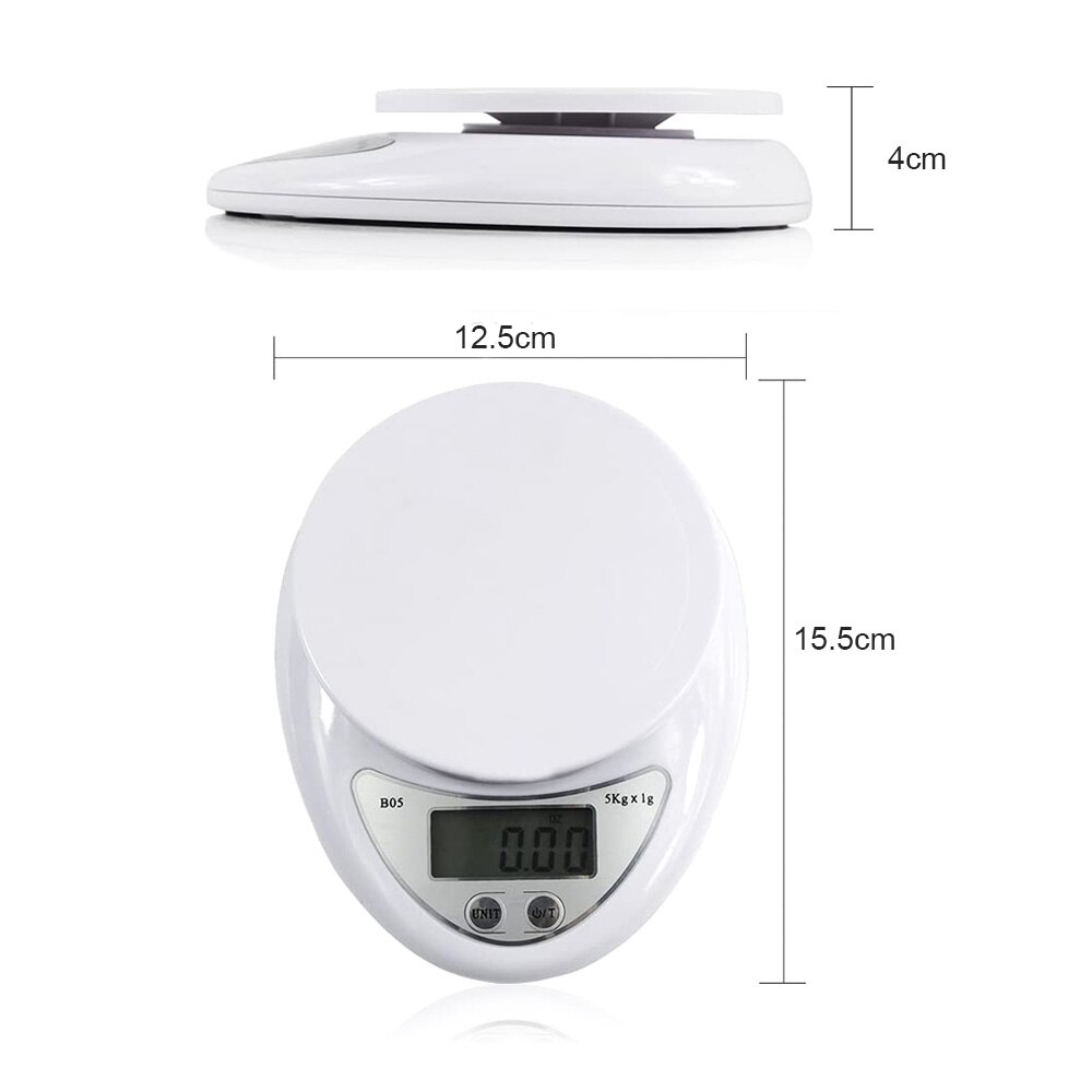 Electronic Digital Scale 5KG 1KG 0.1G LCD Monitor Electronic Kitchen Scale Mini Precision Scale Food Scale for Food Balance