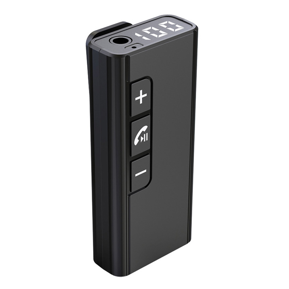 Freisprecheinrichtung Bluetooth-kompatibel Adapter Drahtlose Auto Empfänger 3,5mm Aux Digital Display Audio Empfänger Für Kopfhörer Lautsprecher Auto: Default Title
