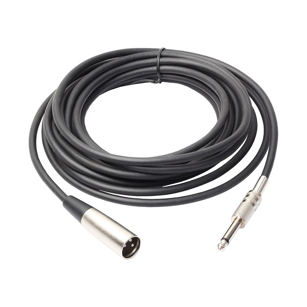 Jack Connector 6.35 Mm Naar Xlr Male Mono Zachte Accessoires Instrument 6ft 10ft 1/4 "3Pin Audio Kabel Microfoon Evenwichtige
