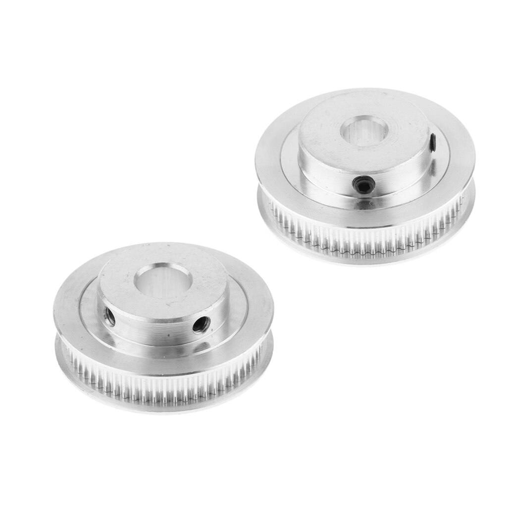 2PCS GT2 60 Teeth Timing Belt Pulley 2pcs 3D Printer Aluminum GT2 Synchronous Wheel 8mm+10mm