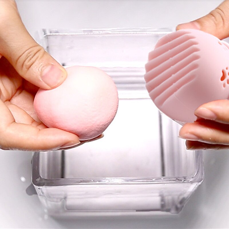 Caja de esponjas gatito de belleza, caja de esponjas de silicona, caja de esponjas