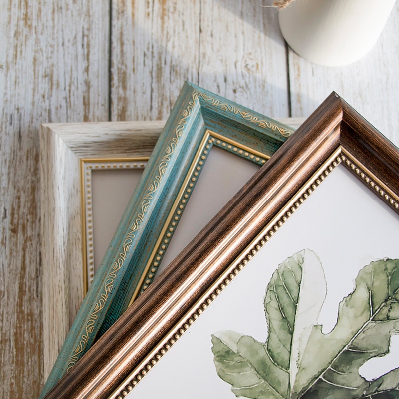 Amerikaanse retro fotolijst olieverfschilderij fotolijst 3 kleuren delicate harslijst  a4 kunst wanddecoratie woondecoratie