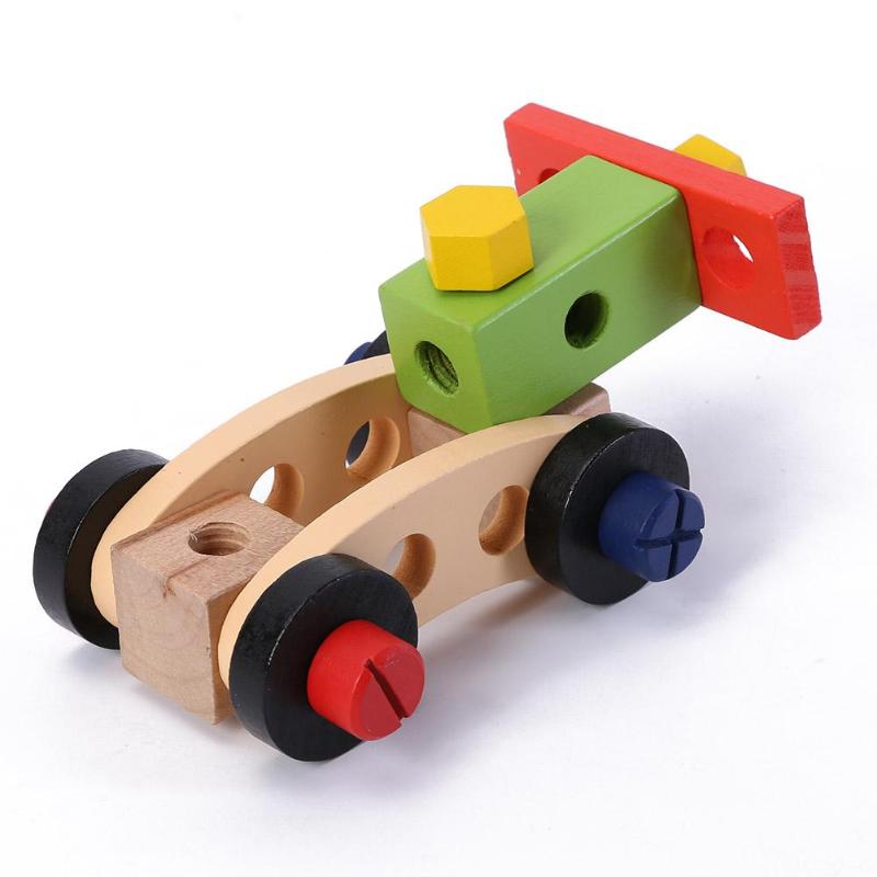 Juego de reparación de madera para bebé, herramientas multifuncionales, caja de herramientas de reparación portátil para niño de dibujos animados, juguetes educativos para niño, juguete de rompecabezas