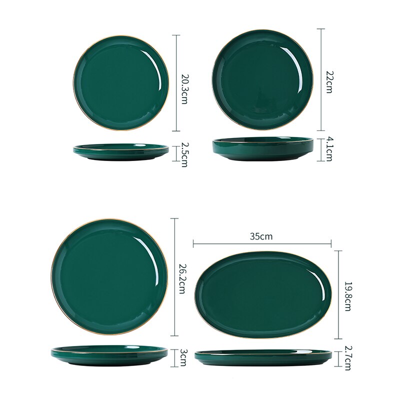 FANCITY Home plate, ceramic dish, plate, personality fish plate