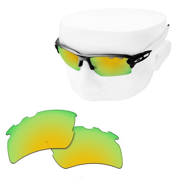 Verres de remplacement anti-rayures OOWLIT pour-lunettes de soleil polarisées Antix gravées Oakley: 24K Gold