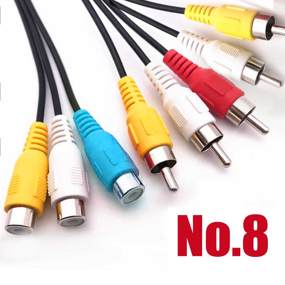 type av cable for gtmedia/freesat V8X V7 s2x v9 super: yellow8 / 24cM