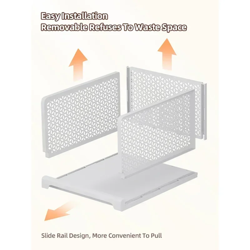 Estante de almacenamiento para armario, organizador de guardarropa extraíble, organizadores en capas de armarios y cajones, organizador de almacenamiento de ropa