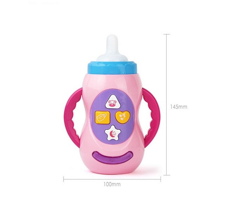 Huan qiu xin mao Baby speelgoed met geluid en licht/melk fles leren speelgoed/kind musical zuigfles/Educatief speelgoed