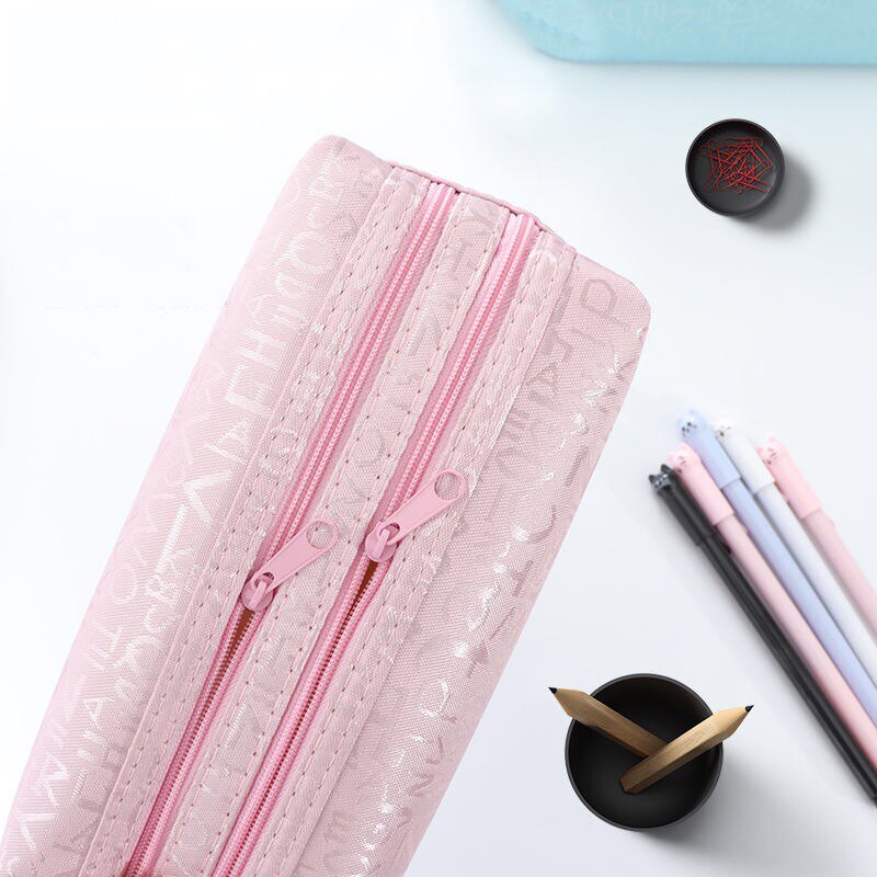 Double Layer Pencil Case Letter Trousse Scolaire Large Capacity Estuche Escolar Multifunction Piornik Szkolny School Pencil Case