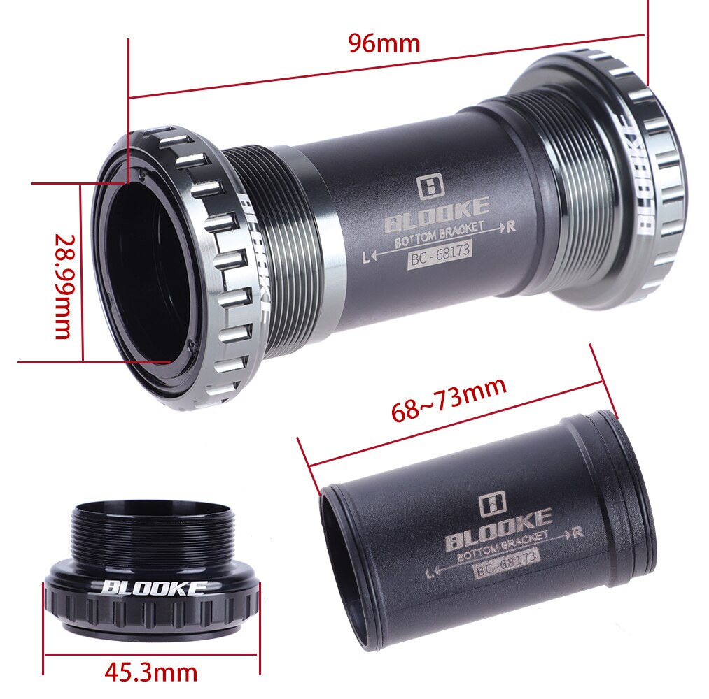 BLOOKE BSA DUB BB Bottom Bracket 68/73mm 28.99mm Central Movement BSA68 Thread Sealed 2 Bearing For SRAM Crankset MTB Bicycle