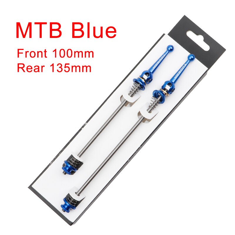 MEROCA 1 Pair MTB Quick Release Skewer is suitable for mountain bike Road bike Quick Release MTB hub quick release parts: MTB Blue