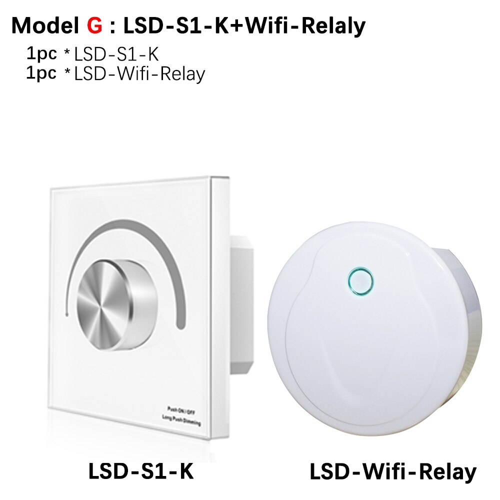 AC Triac LED Dimmer 220V 230V 110V Wireless RF Dimmable Knob Switch With 2.4G Remote Controller for Single Color LED Bulb Lamps: Model G