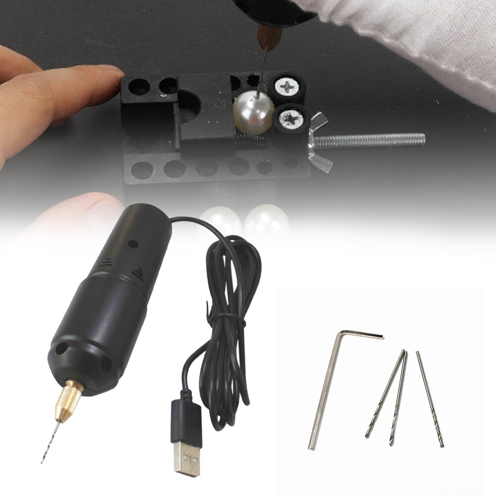 DC 5V mini trapani elettrici strumenti per gioielli trapano portatile micro USB portatile con punte da 3 pezzi per creazione di gioielli artigianato in legno fai-da-te