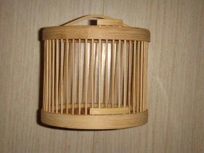 small insect cage handmade bamboo round cricket katydid grasshopper cage box: Default Title